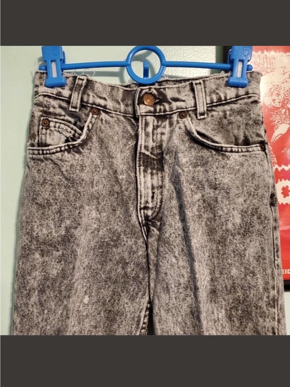 Levi’s Vintage High-Waist Acid Wash Jeans - Black & Gray size 27
